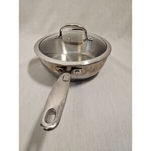 OXO - 3.5 Quart, 2-Handle Pot Saute Pan With Glass Cover - Stainless Steel 12"